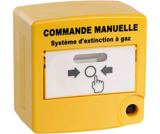 10070 Déclencheur Manuel double action de commande manuelle jaune double contact