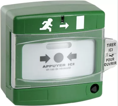 DM demande d'ouverture des issues de secours - double contact avec volet de protection
