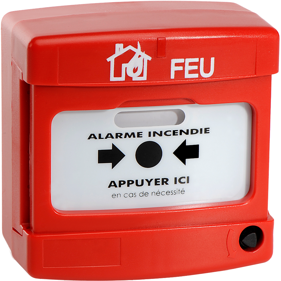 10017 Déclencheur Manuel Conventionnel d'alarme rouge